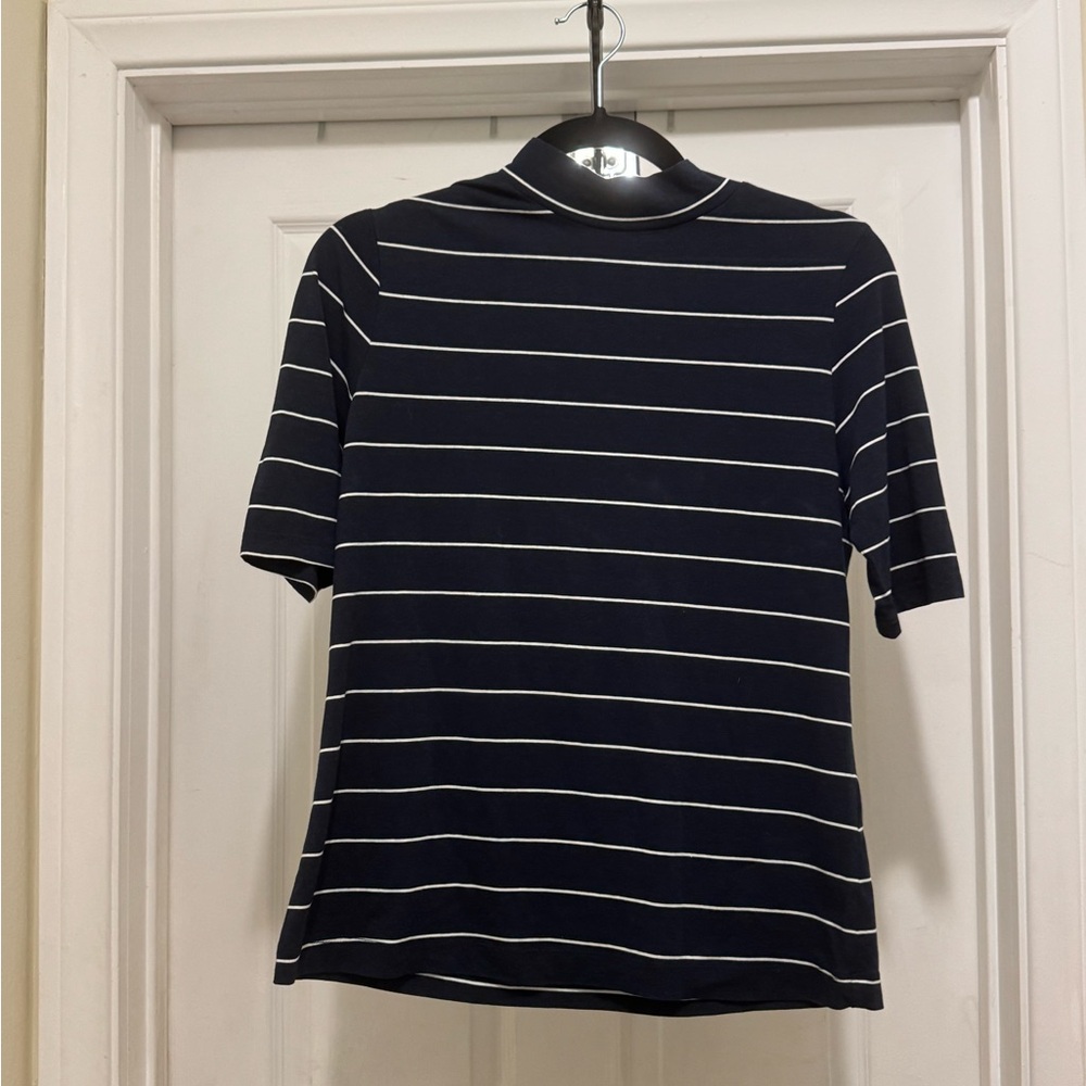 Banana Republic Navy Striped Women's Top